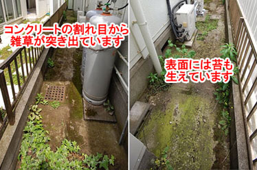 神奈川県藤沢市S様 雑草対策 ブロック塀修理施工事例