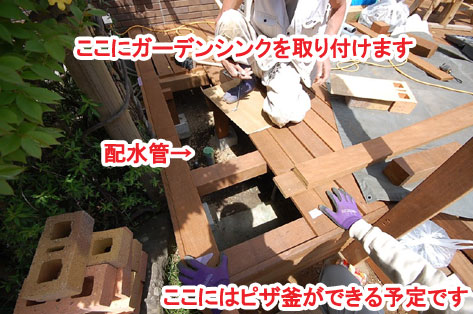 神奈川県 藤沢市 ウッドデッキ・高床デッキ・床下収納・ウッドフェンス・ガーデンシンク・ロックガーデン・造園 施工事例