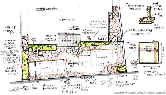 神奈川県鎌倉市Y様 石張り 外構 駐車場施工事例