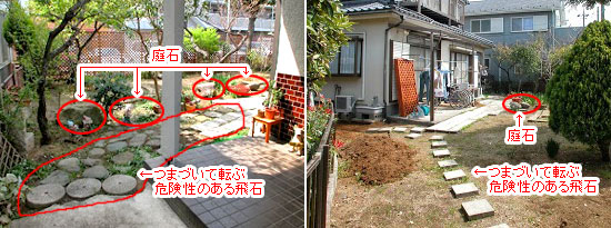 神奈川県茅ヶ崎市Ｏ様　飛び石を撤去して安全に 防草舗装 雑草対策施工例