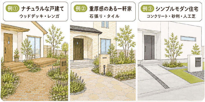 一軒家・戸建ての庭をおしゃれに見せる雑草対策の考え方～家の外観に合わせてデザインする～おしゃれな雑草対策｜外構・エクステリアを美しく整える雑草が生えないお庭づくり
