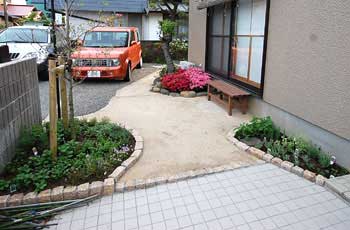 神奈川県茅ヶ崎市 外構アプローチ,玄関前,玄関周り施工事例