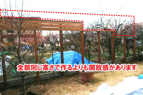 高さ2.8m 背の高い目隠しフェンス事例