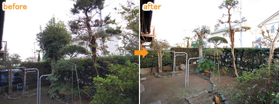 茅ヶ崎市B様邸 ウッドフェンス工事・剪定施工例 雑草 造園 外構 エクステリア 剪定 お庭のリフォームはグリーンパトロール 神奈川県・鎌倉市・横浜市・川崎市・相模原市・藤沢市・茅ヶ崎市・厚木市・大和市・海老名市・小田原市・二宮町・大磯町・寒川町・平塚市