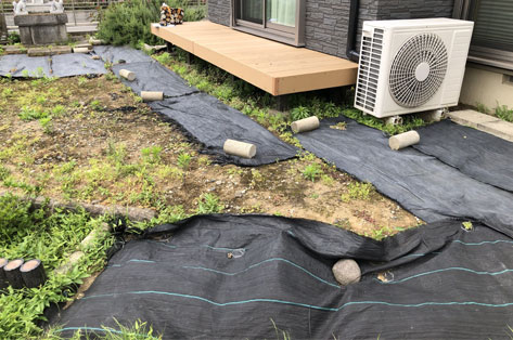 神奈川県茅ヶ崎市S様邸 施工前 土のままの庭