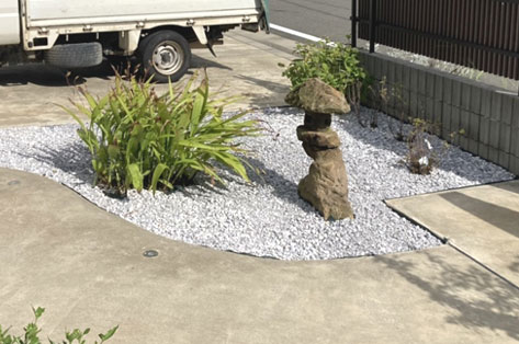 神奈川県茅ヶ崎市S様邸 施工中 植栽帯 雑草対策