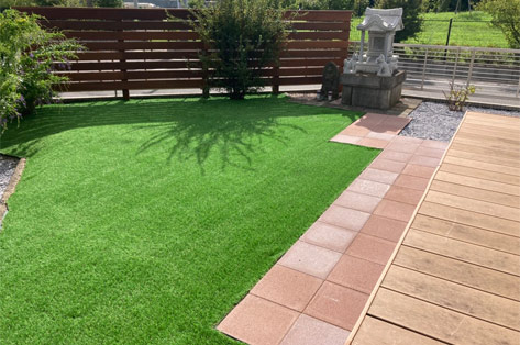 神奈川県茅ヶ崎市S様邸 施工後 人工芝の安心ドッグガーデン