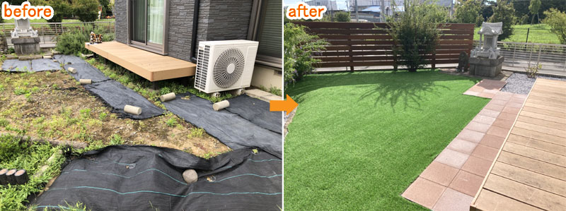 お客様の声/グリーンパトロールの口コミ、評判~神奈川県茅ヶ崎市S様邸 お手入れいらずで快適に。目隠しと人工芝の安心ドッグガーデン・感想・口コミ・評判