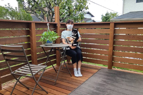 鎌倉市H様 飼い始めたワンちゃんの為のウッドデッキ