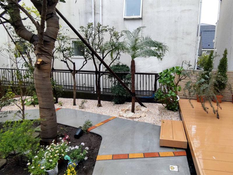 神奈川県 鎌倉市 中古物件の一軒家(住宅)を購入後の庭リフォーム・庭工事 施工後