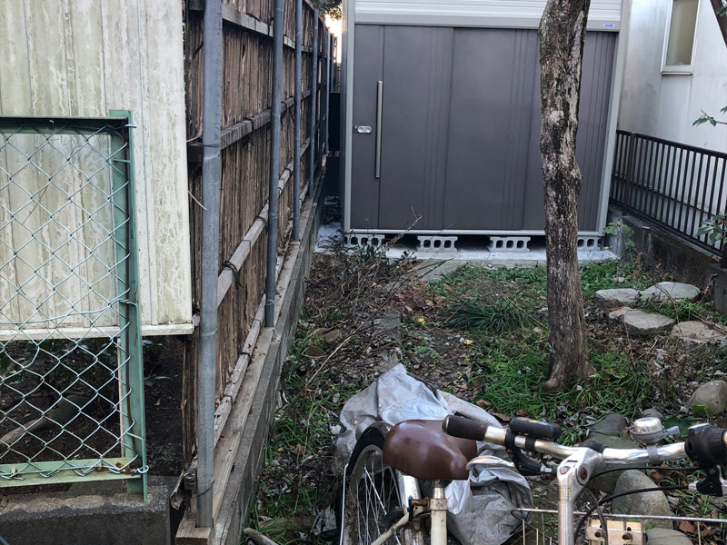 神奈川県 鎌倉市 中古物件の一軒家(住宅)を購入後の庭リフォーム・庭工事 施工前