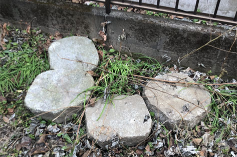 神奈川県 鎌倉市 中古物件の一軒家(住宅)を購入後の庭リフォーム・庭工事 庭石 施工前