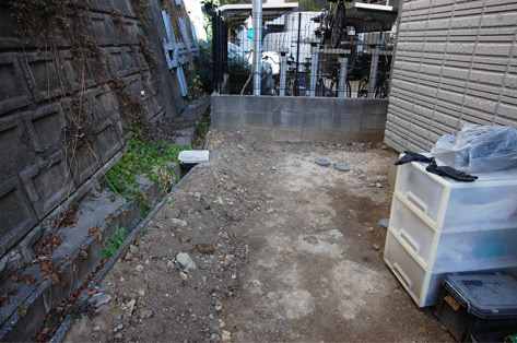 防草と水はけを重視！手間のかからない庭づくり～神奈川県 鎌倉市 新築庭工事 施工前
