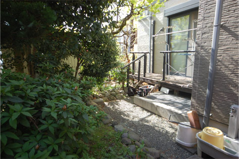 神奈川県川崎市高津区 古くなったウッドデッキ 施工前