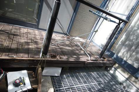 神奈川県川崎市高津区 ウッドデッキ老朽化 施工前
