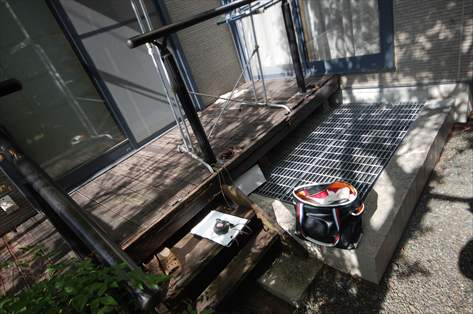 神奈川県川崎市高津区 ウッドデッキ手摺 施工前