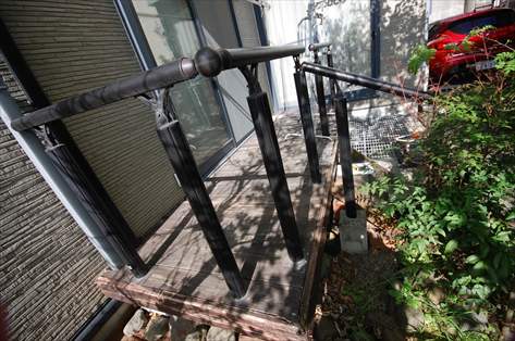 神奈川県川崎市高津区 ウッドデッキ手摺 施工前