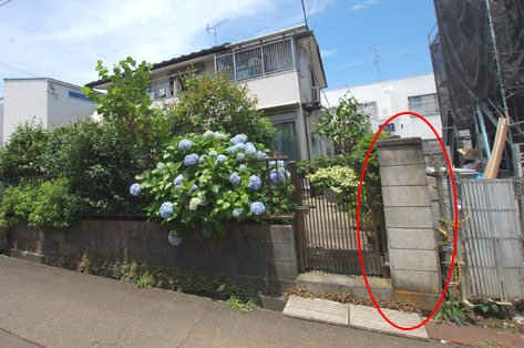 神奈川県川崎市宮前区 高さのあるブロック塀 施工前