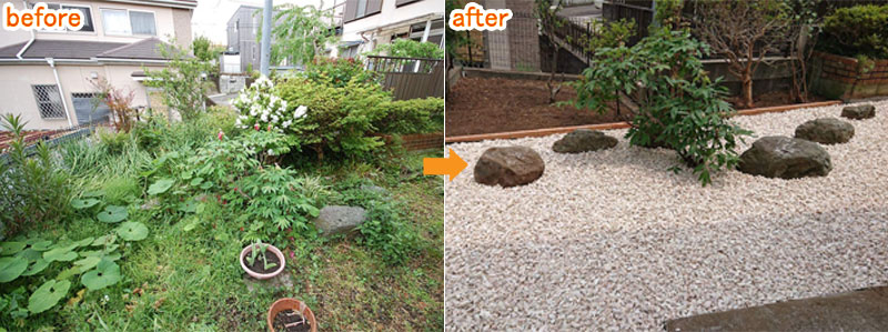 お客様の声/グリーンパトロールの口コミ、評判～横浜市 M様様 管理が楽な庭 雑草対策庭工事・施工例・感想・口コミ・評判