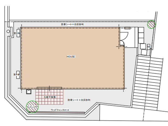 もう草取りに悩まない！手間いらずの庭リフォームで快適に～横浜市 O様邸 ご提案図