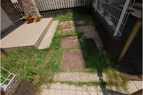 横浜市 O様邸 玄関前 施工前