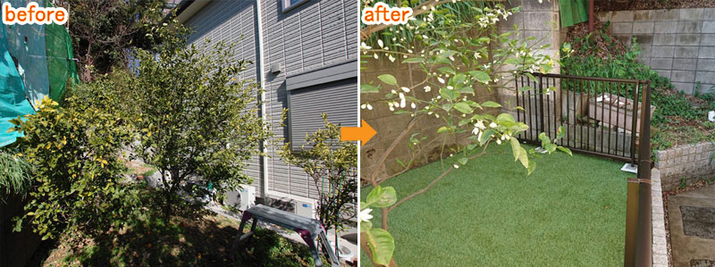 お客様の声/グリーンパトロールの口コミ、評判～横浜市O様 お庭を愛犬の遊び場・ドッグランにリフォーム 感想・口コミ・評判