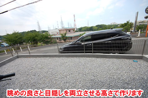 神奈川県横浜市 ウッドデッキ、目隠しフェンス&おしゃれ日よけ屋根・シェード・テント・タープ、駐輪場・自転車置き場施工事例