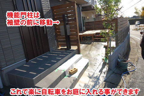 神奈川県横浜市 大きな屋根シェード付きウッドデッキ施工事例