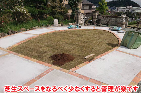 広すぎる庭をコンクリートで管理しやすい庭に~神奈川県横須賀市事例