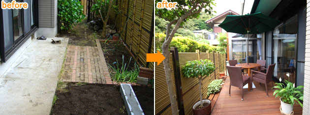 Weed Control Wood deck  Please contact us for garden renovation with weed control in Kanagawa Prefecture・Chigasaki・Fujisawa・Kamakura・Yokohama・Kawasaki. English OK, weed control,Noxious weed,Biological control,Scientia Horticulturae,weed control method,weed control company,Pest management science,Egyptian Journal of Biological Pest Control,weed control chemical,weed control services near me